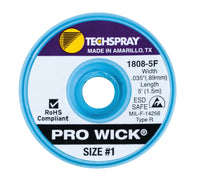 Techspray 1808-5F Pro Wick Rosin Desoldering Braid