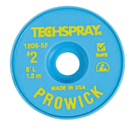 Techspray 1809-5F Pro-Wick Rosin Desoldering Braid, .055", 5' Yellow ESD Spool