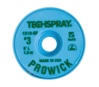 Techspray 1810-5F Pro Wick Rosin Desoldering Braid, .075", 5' Green ESD Spool 