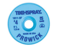 Techspray 1811-5F Pro-Wick Rosin Desoldering Braid, .098", 5' Blue ESD Spool