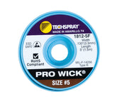 Techspray 1812-5F Pro-Wick Rosin Desoldering Braid, .130", 5' Brown ESD Spool