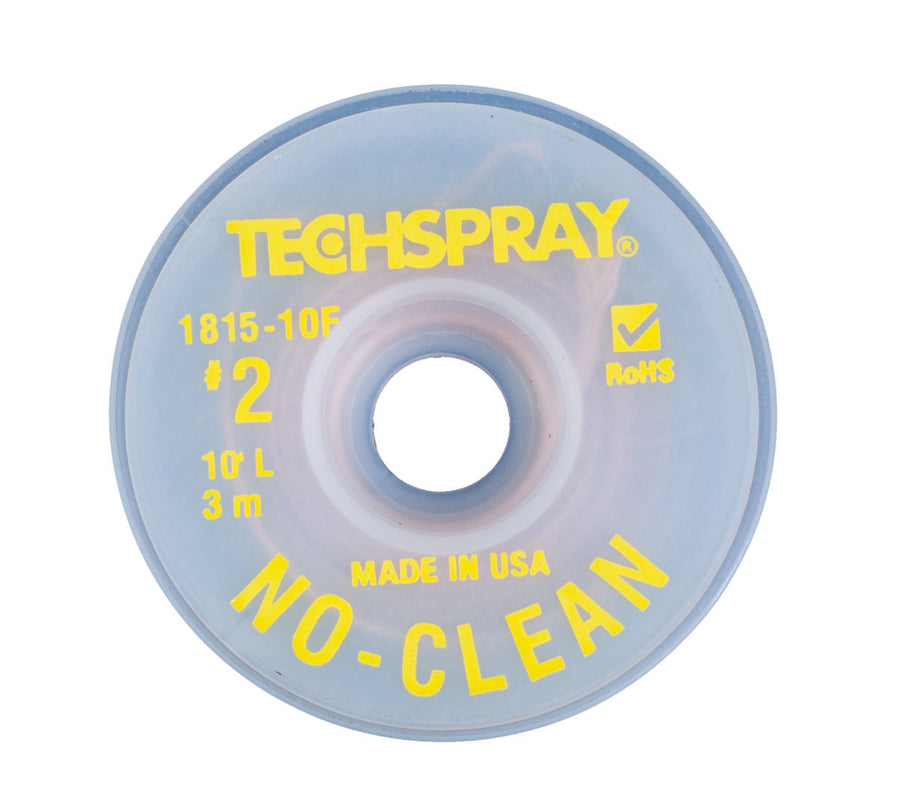 Techspray 1815-10F No-Clean Desoldering Braid, .055", 10' Yellow Standard Spool