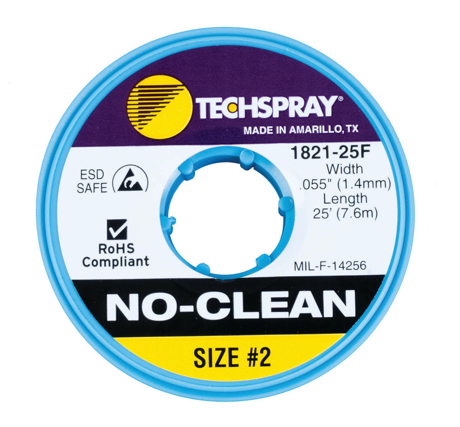 Techspray 1821-25F No-Clean Desoldering Braid