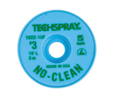Techspray 1822-10F No-Clean Desoldering Braid, .075", 10' Green ESD Spool