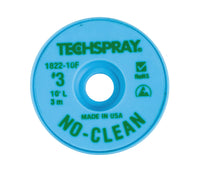 Techspray 1822-10F No-Clean Desoldering Braid, .075", 10' Green ESD Spool
