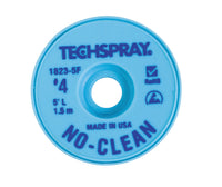 Techspray 1823-5F No-Clean Desoldering Braid, .098", 5' Blue ESD Spool