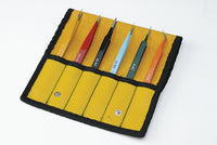 Aven 18480EZ E-Z Pick Stainless Steel Anti-Magnetic Tweezer Kit with Soft Pouch