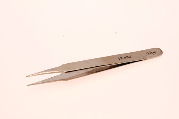Aven 18482 General Purpose Tweezer With Indented Shanks & Serrated Tips