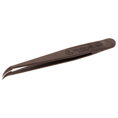 Aven 18534 ESD Plastic Tweezers with Curved Fine Tips