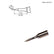 Hakko T15-SB02 Conical Soldering Tip, 0.2mm x 14mm