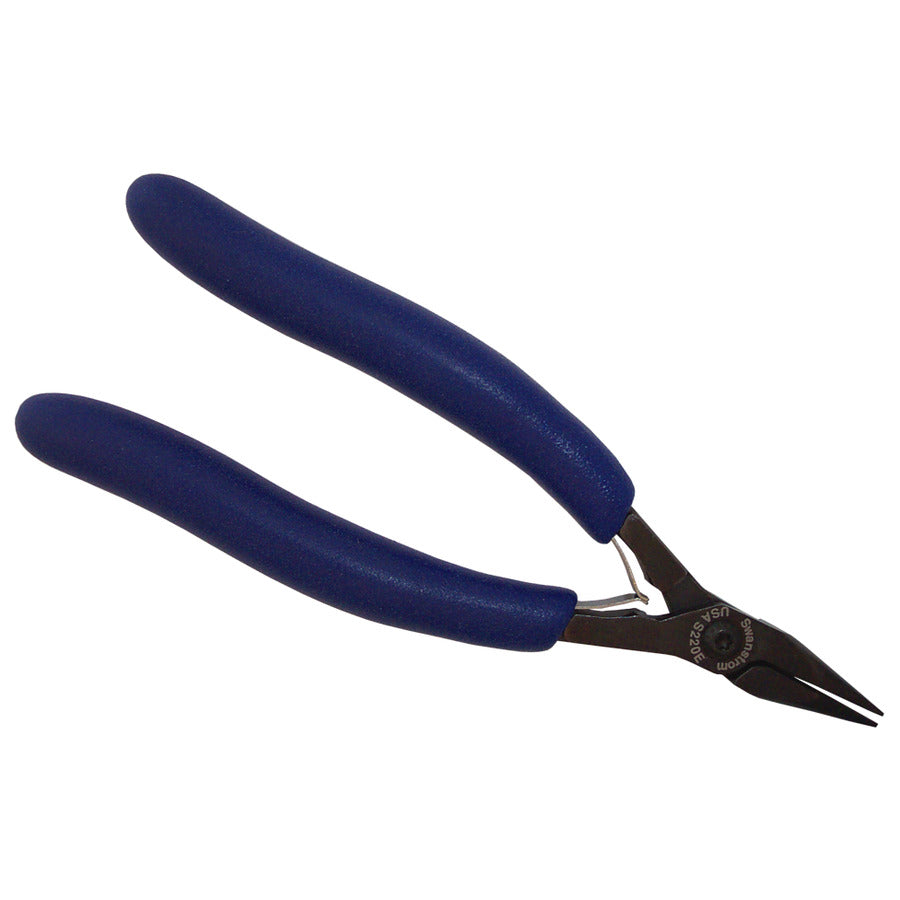 Swanstrom S220E ESD-Safe Long Nose Plier with Smooth Jaw & Erogonomic Handle, 6.13"