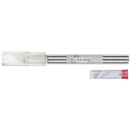 Excel 19002 K2 Medium Duty Round Aluminum Handle Knife w/ Safety Cap & Assorted Blades