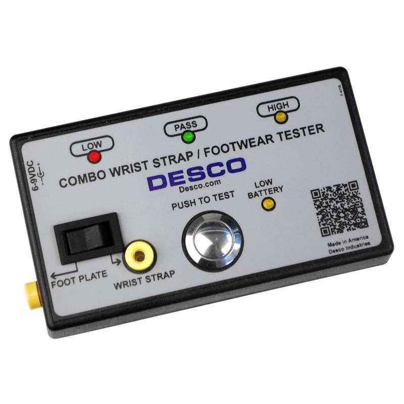 Desco 19280 Combo Wrist Strap And Foot Ground Tester