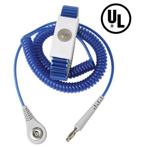 Desco 19900 MagSnap 360 Wrist Strap Dual Wire, 6 ft Coil Cord