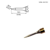 Hakko T15-SB03 Conical Soldering Tip, R0.3mm x 16.5mm