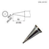 HAKKO T22-BL2 Conical Solder Tip for FM-2030 Iron, 15.0mm x .5mm