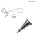 HAKKO T22-BL2 Conical Solder Tip for FM-2030 Iron, 15.0mm x .5mm