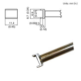 Hakko T15-1006 T15 Series Tunnel Soldering Tip, 6.9mm x 11.4mm