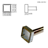 Hakko T15-1203 T15 Series Quad Soldering Tip, 12.8mm x 12.8mm