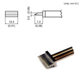HAKKO T15-1401 Spatula Solder Tip for FM-203/204/205/206 Iron 10.4mm