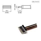 Hakko T15-1402 Blade Soldering Tip, 15.7mm x 2mm
