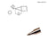 HAKKO T15-B Series Conical Solder Tip for FM-203/204/205/206 Iron, 0.20mm