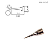 HAKKO T15-ILS Long Sharp Conical Solder Tip for FM-203/204/205/206 Iron