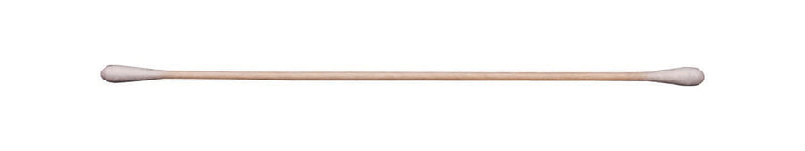 Techspray 2300-100 TechSwabs Double-Tip Cotton Swab with Wood Handle, 5", 100/pk