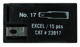 Excel 23017 3/8" Small Chisel Blades, 15/Pkg