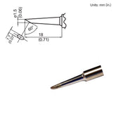 Hakko T15-BC15 60° Bevel Chisel Soldering Tip, 1.7mm x 1.5mm
