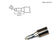Hakko T15-SB08 Conical Soldering Tip, R0.8mm x 10.5mm