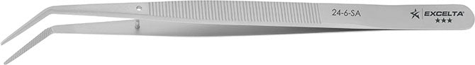 
Excelta 24-6-SA Neverust Stainless Steel Anti-Magnetic Tweezers with Broad Angle Tips, 6"