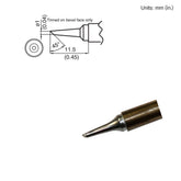 HAKKO T15-BCF1 Face Tinned Beveled Solder Tip for FM-203/204/205/206 Iron, 1.00mm