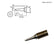 HAKKO T15-BCF1 Face Tinned Beveled Solder Tip for FM-203/204/205/206 Iron, 1.00mm