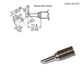 HAKKO T15-BCM2 45 Degree Beveled Solder Tip with Indent FM-203/204/205/206 Iron, 2.00mm