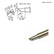 HAKKO T15-BCM3 45 Deg Beveled Solder Tip with Indent for FM-203/204/205/206 Iron, 3.00mm