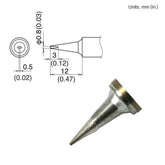 Hakko T22-D08 Chisel Soldering Tip for FM-2030, 0.8mm x 12mm