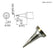 Hakko T22-D08 Chisel Soldering Tip for FM-2030, 0.8mm x 12mm