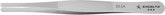 Excelta 25-SA 3-Star Anti-Magnetic Stainless Steel Tweezers with Large Round Flat Point Tip, 4-1/2"