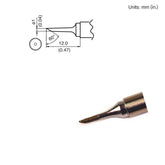 HAKKO T15-C1 60° Beveled Solder Tip for FM-203/204/205/206 Iron