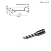 Hakko T15-CF3 60° T15 Series Face Tinned Bevel Soldering Tip, Ø 3mm