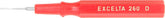 Excelta 260D Dispensing Spatula Plastic Handle Red Tip, 2-1/2".025