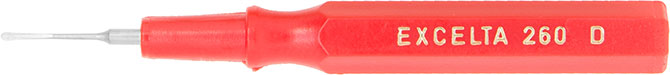 Excelta 260D Dispensing Spatula Plastic Handle Red Tip, 2-1/2".025