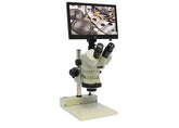Aven 26800B-385 SPZV-50 Trinocular Microscope with Mighty Cam Eidos 2M Integrated Camera & Monitor