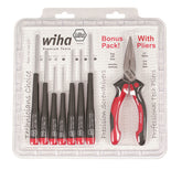 Wiha 26190 Screwdriver Set Slotted/Phillips Precision Handle, 8 Piece