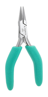 Excelta 2642 Stainless Steel Flat Nose Plier Smooth Jaws & Cushioned Grips