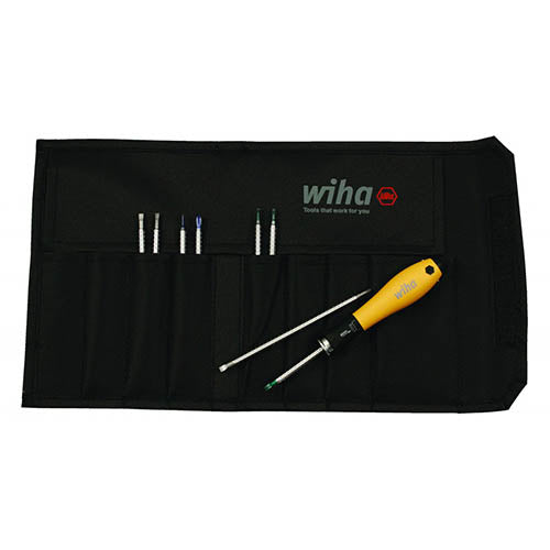WIHA 26994 ESD Safe Drive Loc 4 Set with Slotted/Phillips/Torx Blades, 9 Pcs