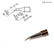HAKKO T15-JD08 Bent Chisel Solder Tip For FM-203/204/205/206 Iron, 0.8MM