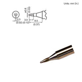 HAKKO T15-D08 Chisel Solder Tip for FM-203/204/205/206 Iron