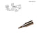 HAKKO T15-D08 Chisel Solder Tip for FM-203/204/205/206 Iron